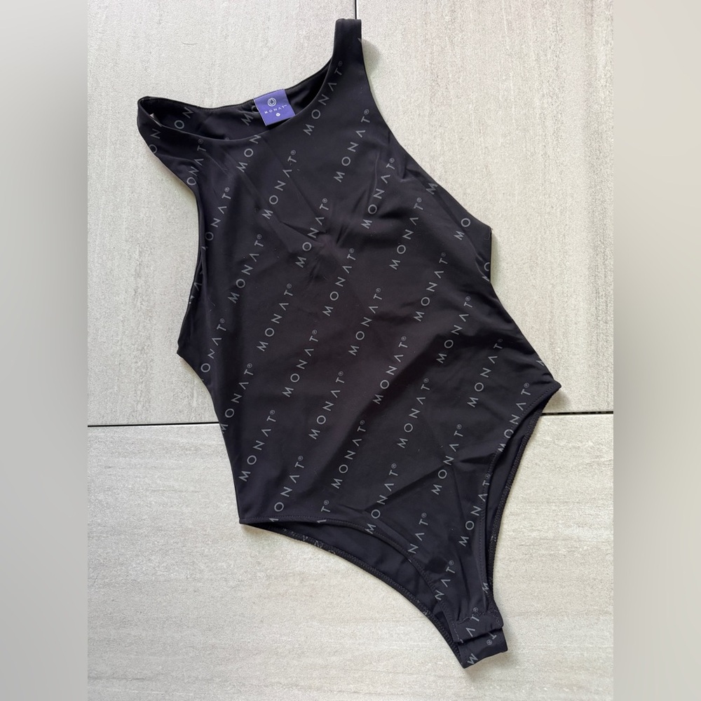MONAT High Neck Black Bodysuit